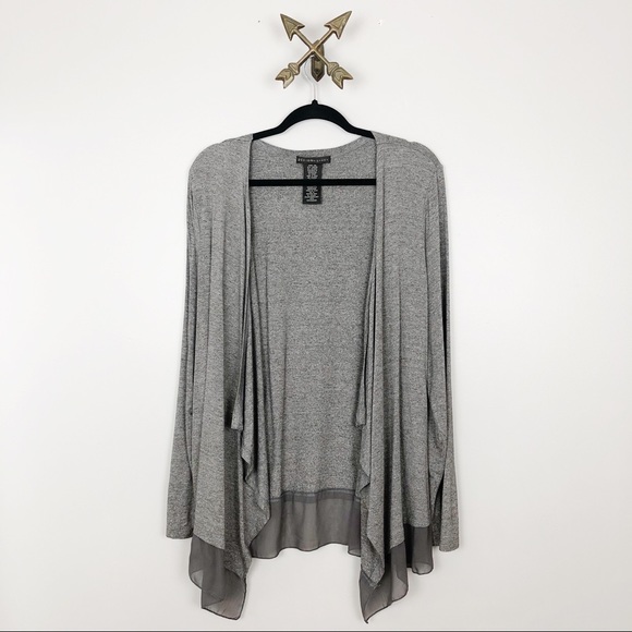 Design History Sweaters - Design History Gray Open Front Cardigan Sz XXL